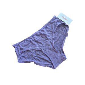 Ruby Ribbon Lavender Lace Briefs Size L